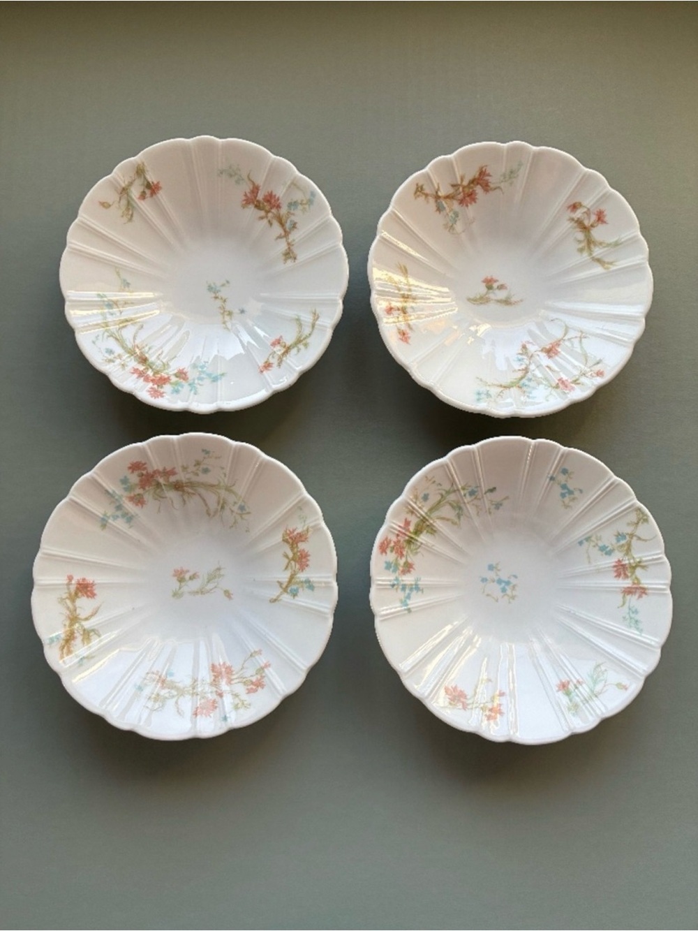 Antique Haviland & Co. Limoges “St. Lazare” Saucers Set of 4